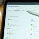 Google Workspace interface on iPad screen